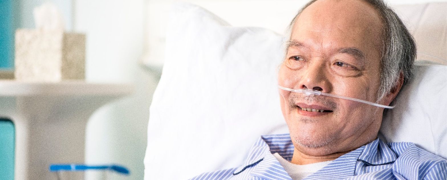 Paciente em leito hospitalar